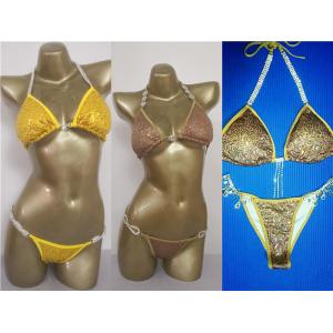 China Handmade Custom NPC Bikini Suits , Bikini Posing Suits For Shows / Performance supplier