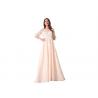 O Neck Half Sleeve Evening Dresses / Royal Prom Party Dress For Dinner