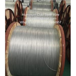China Bare Aluminium Clad Steel Wire For Electric Transmission With Round Wire Material Shaped supplier
