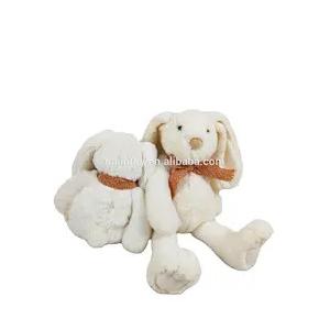 ODM OEM Embroidery Soft Animal Toys Cotton Stuffed Plush Sitting Rabbit Toy Girls Gift