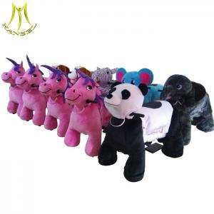 China Hansel battery operated stuffed animal kids pedal animal ride on car for mall supplier