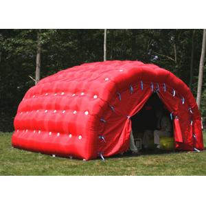 China Red outdoor tent , Giant Garge Inflatable Tent For Car With PVC Material supplier