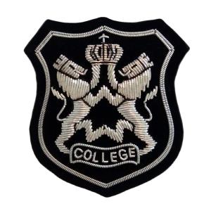 China Letterman Jackets School Logo Iron On Patches Merrowed Border supplier