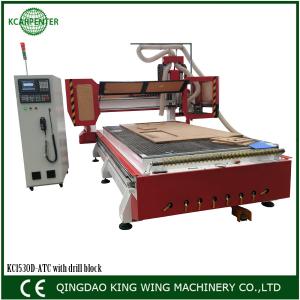 China CNC Router with carousel tool changer and drill block HSD spindle syntec controller supplier