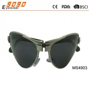China New arrival and hot sale of  folding  metal sunglasses, UV 400 Protection Lens supplier