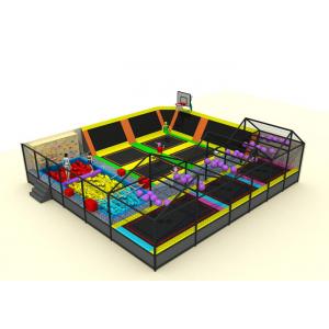 China Commercial Soft Play Trampoline , Galvanized Steel Pipe Big Trampoline Park supplier