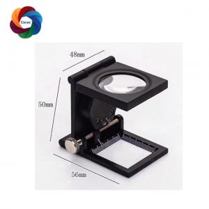 China Linen Tester 15x LED Folding Magnifying Glass Scale Metal 2 Button Cells supplier