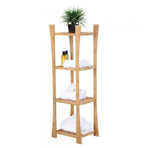 bamboo shelf unit bathroom towel shelf