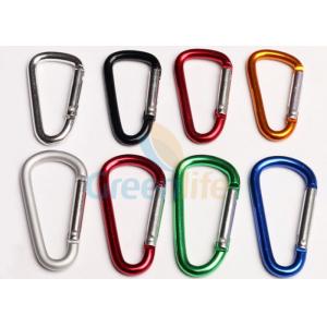China Anti - Lost Metal Carabiner Clip D Hooks Standard Different Colors For Lanyards supplier