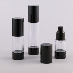 Black Foundation Pump Bottle , Flexible Flowing Airless Spray Bottle
