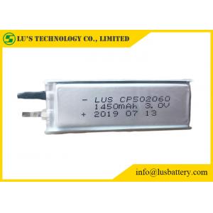 China Cp502060 3.0V 1450mAh Ultra Thin Cell Primary Lithium Battery thin batteries supplier