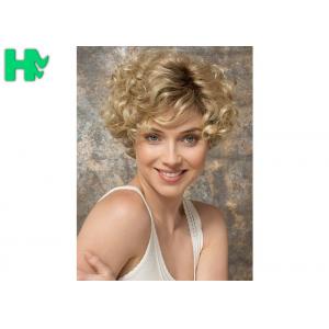 Ladies New Stylish Synthetic Dark Blonde Short No lace Full Hair Wig