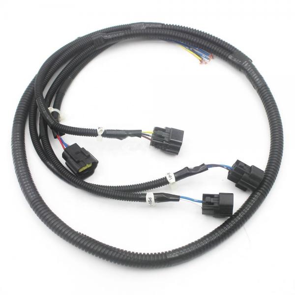 TE Connectors Corrugated Pipe Automotive Cable Wire Harness 4-28AWG For Machine
