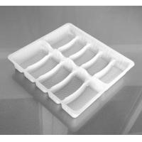 China 185 X 175 X 28MM Disposable Plastic Food Trays PP White Divided Food Tray on sale