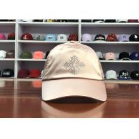 China Hot Sales ACE Unisex Adjustable Rhinestone Embroidery Logo Satin Fabric Soft Design Baseball Cap Curve Hat on sale