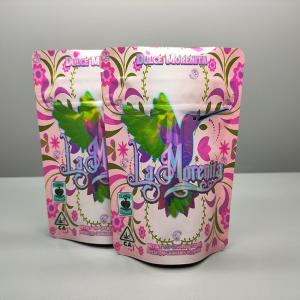Holographic Weed Packaging Bags Child Resistant Zipper Pouch Custom
