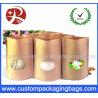 Laminated zipper lock kraft paper standing bag for food with transparent window