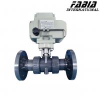 China Double Ream Flanged Ball Valve Soft Seal Electric Industrial Valve on sale
