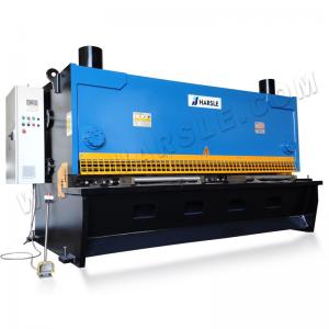 China 2500mm hydraulic swing beam shearing machine with P40, QC11K-4×2500 metal shearing machine for sale supplier