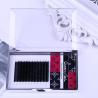 China Flat Eyelash Individual Extensions 0.12mm Thickness Two Tips Natural Black Color wholesale
