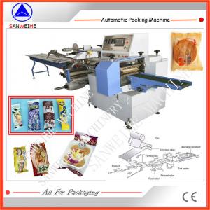 SGS Horizontal Form Fill Seal Machine 220V 4.6KW Bread Packing Machine