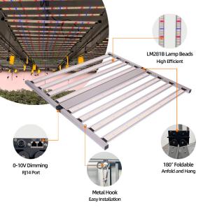 China ANDY フルスペクトル 8バー 4x4 800W LED 成長ライト 水素調節可能 SAMSUNG LM301H EVO LM281B トマトチリ花用 wholesale