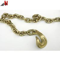 China Tie Down G80 Binder Lifting Chain With Bent Grab Hook on sale
