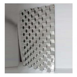 China 3D Mirror Brick Tiles , 70 * 120cm Size Contemporary Beveled Mirror Tiles supplier