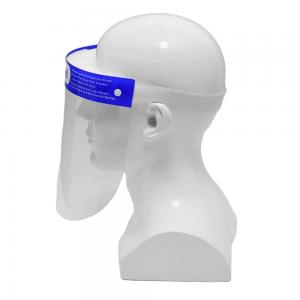 China Custom Logo Imprintable Medical Face Shield Visor Reusable  No Glare Lens supplier