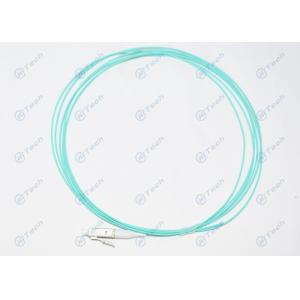 China OM3 LC Fiber Optic Pigtail Simplex 50/125μM 10Gb 0.9mm Aqua Color Good Exchangeability supplier