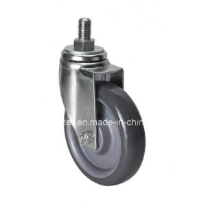 China Grey 5 150kg Threaded Swivel PU Caster 5035-76 for Caster Application in Zinc Plated supplier