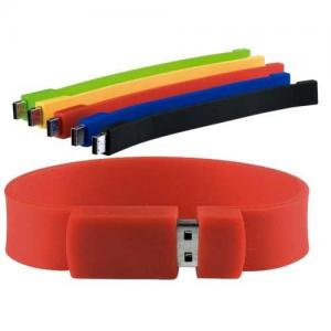 Silicone Bracelet Usb Flash Memory , 4GB Wristband High Capacity Flash Drive