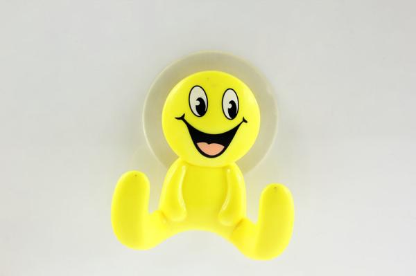 Custom made Yellow self adhesive bathroom towel hooks no damage for wall