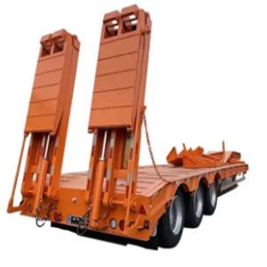 China High Stability And High Security Tri Axle Multi Axle 50ton Payload Low Bed  Lowboy Semi Trailer For Agricultural Machine supplier