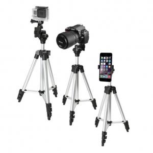 40" Inch Aluminum Camera Tripod + Universal Smartphone Holder Mount for iPhone 6s 6 6 Plus 5s 5, Samsung Galaxy S6 S6