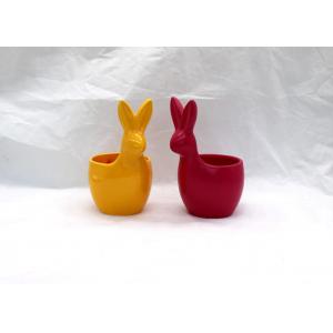 China Easter Bunny Ceramic Vases And Pots Colorful Flower Pots For Table Decoration supplier