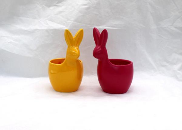 Easter Bunny Ceramic Vases And Pots Colorful Flower Pots For Table Decoration