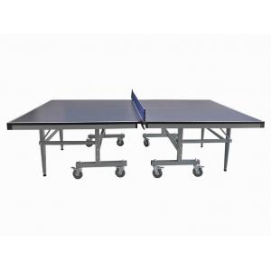 China Moveable Sport Tennis Table Foldable UV 25mm Top With Bat And Ball Holder Indoor supplier