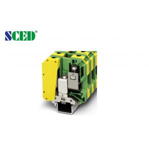 PCB Din Rail Terminal Blocks With Right Angle Wire Inlet , Width 20.0mm