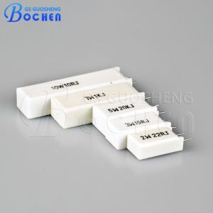 China SQM Vertical 0.33 ohms 5W Cement Resistor Shock Resistant Ceramic Resistor for Power Adapters and Audio Equipment wholesale