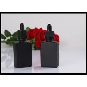 Black Matte Glass Bottles Square Essential Oil Droppe Bottle Frosted Glass Bottles