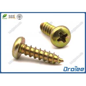 China Yellow 410 Stainless Philips Pan Head Sheet Metal Self-Tapping Screw supplier