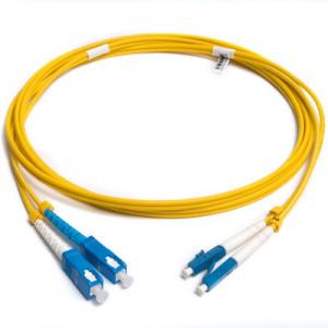 China Fiber Optic Patch Cord LC-SC Single Mode Duplex , 0.9mm 2.0mm 3.0 mm supplier