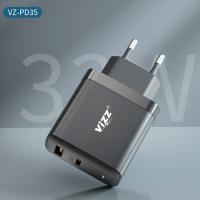 Vizz Customized 33W GaN Wall Charger Universal Charger With PD QC Output
