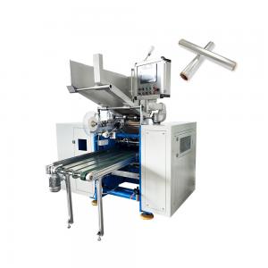 China 6-Spindle Fully Automatic Pe Stretch Film Rewinder Without Glue for Aluminum Foil Slitting supplier
