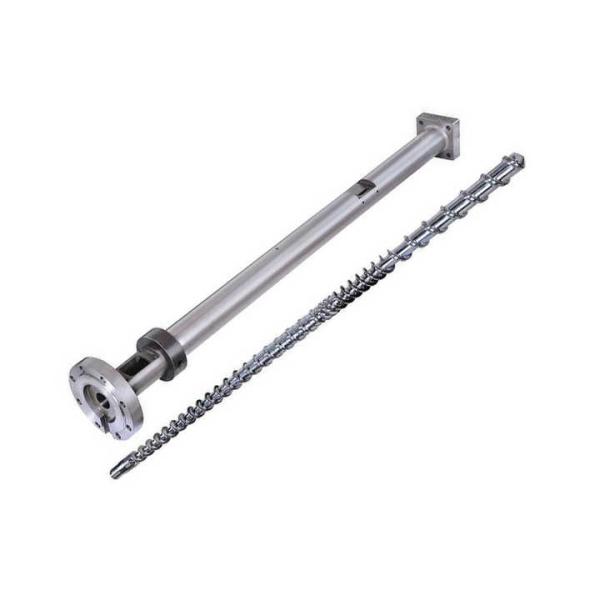 Single Screw Extruder Screw Barrel with 0.5-0.8mm Nitrided Layer Depth Φ20mm-300mm Barrel Inner Diameter and 800mm-8000mm Screw Length