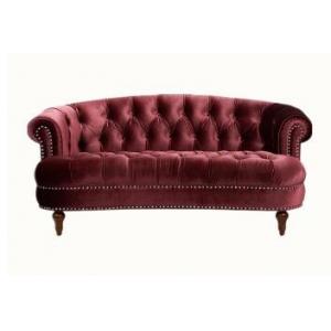 China 2018 new style velvet fabric french furniture button tufted chesterfield sofa for home design,3-seater sofa for home supplier