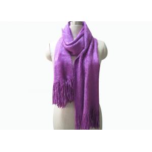 Commercial Acrylic Knit Scarf  Warm Thick Custom Striped Knit Scarf