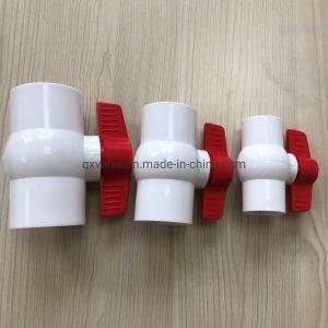 1/2 prime prime Inch PVC One Way Ball Valve Red Handle for UV Protection and Industrial
