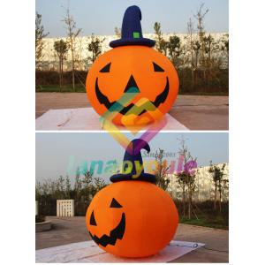Party Decoration 0.55mm Inflatable Pumpkin Halloween With Light